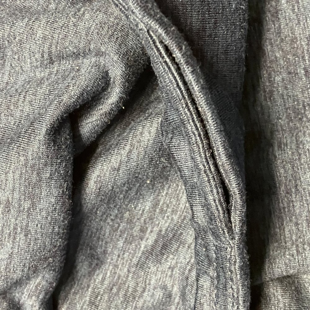 Gaiam Yoga Pants Sz Medium Blue/Dark Turquoise Stretch Leggings Mesh Panels - Picture 4 of 6